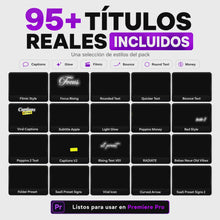 95+ Títulos Virales para Premiere Pro | Pack MOGRT 100% Editable